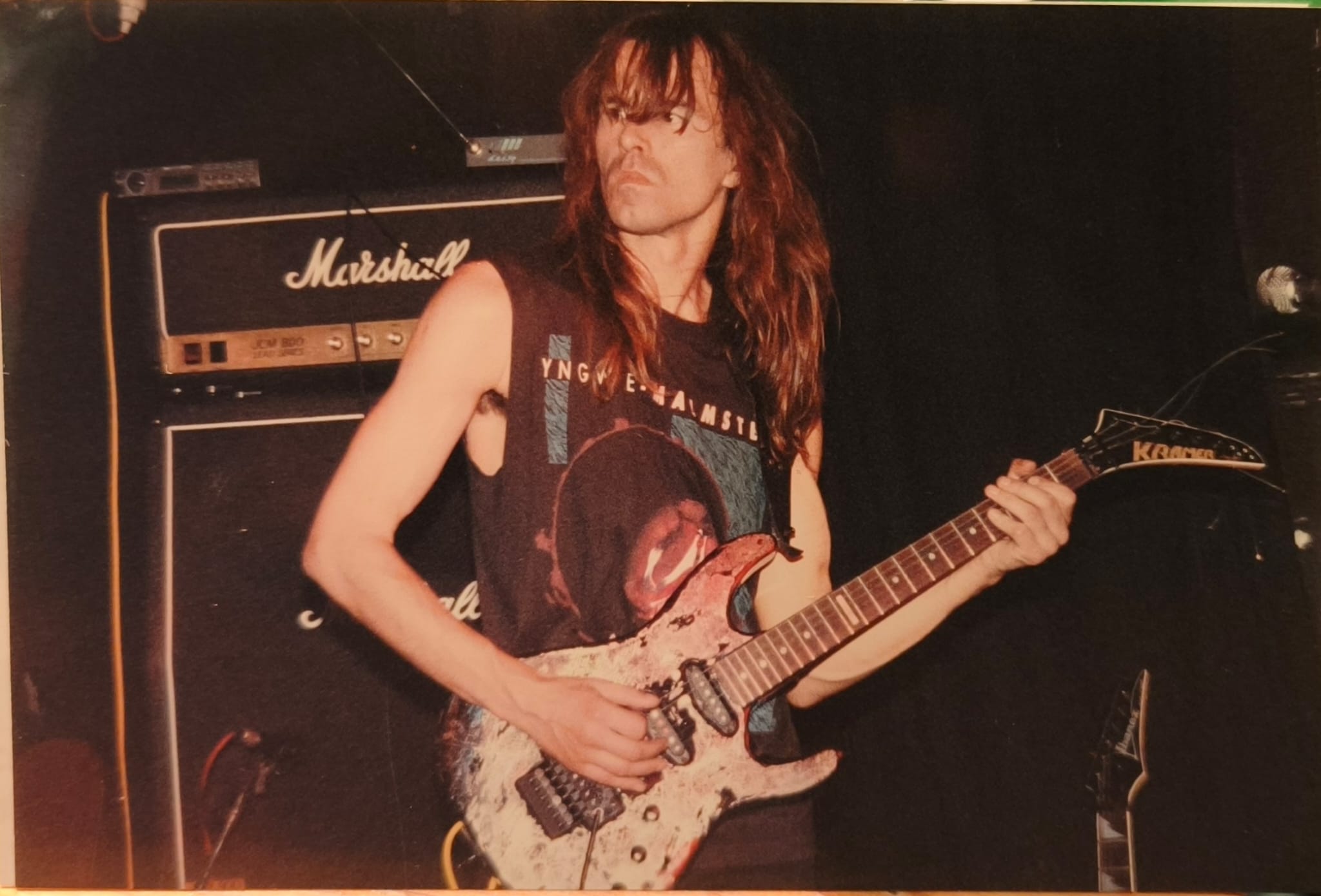 IRON AGE live – guitar in front of the Marshall stack